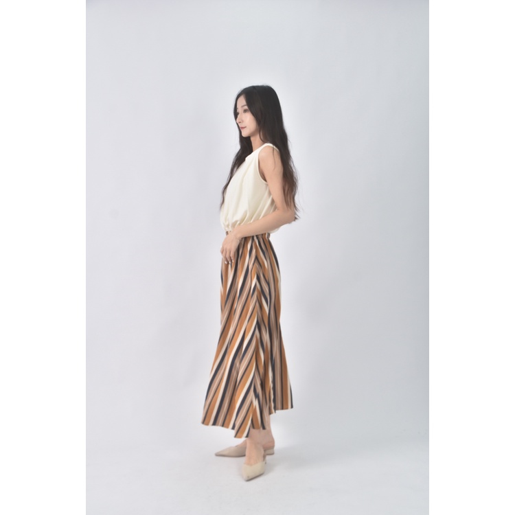 (S) natural couture質感拼接杏色洋裝二手衣, , large