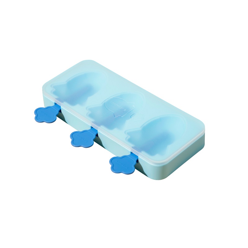 樂扣火箭造型矽膠製冰盒-藍3格, , large