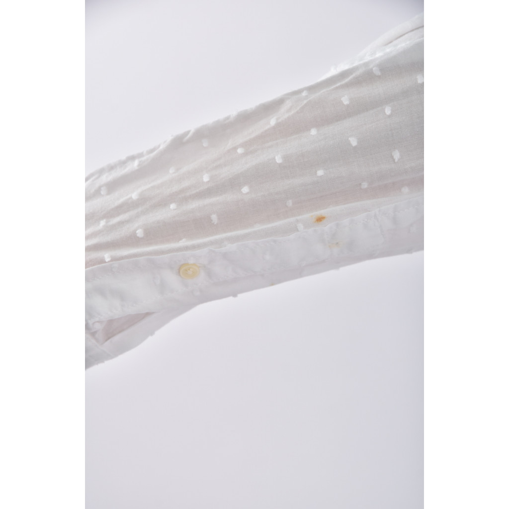 (L) gap質感點點白色長袖上衣二手衣, , large