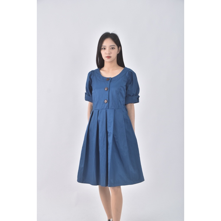 (S) lala氣質藍色洋裝二手衣, , large