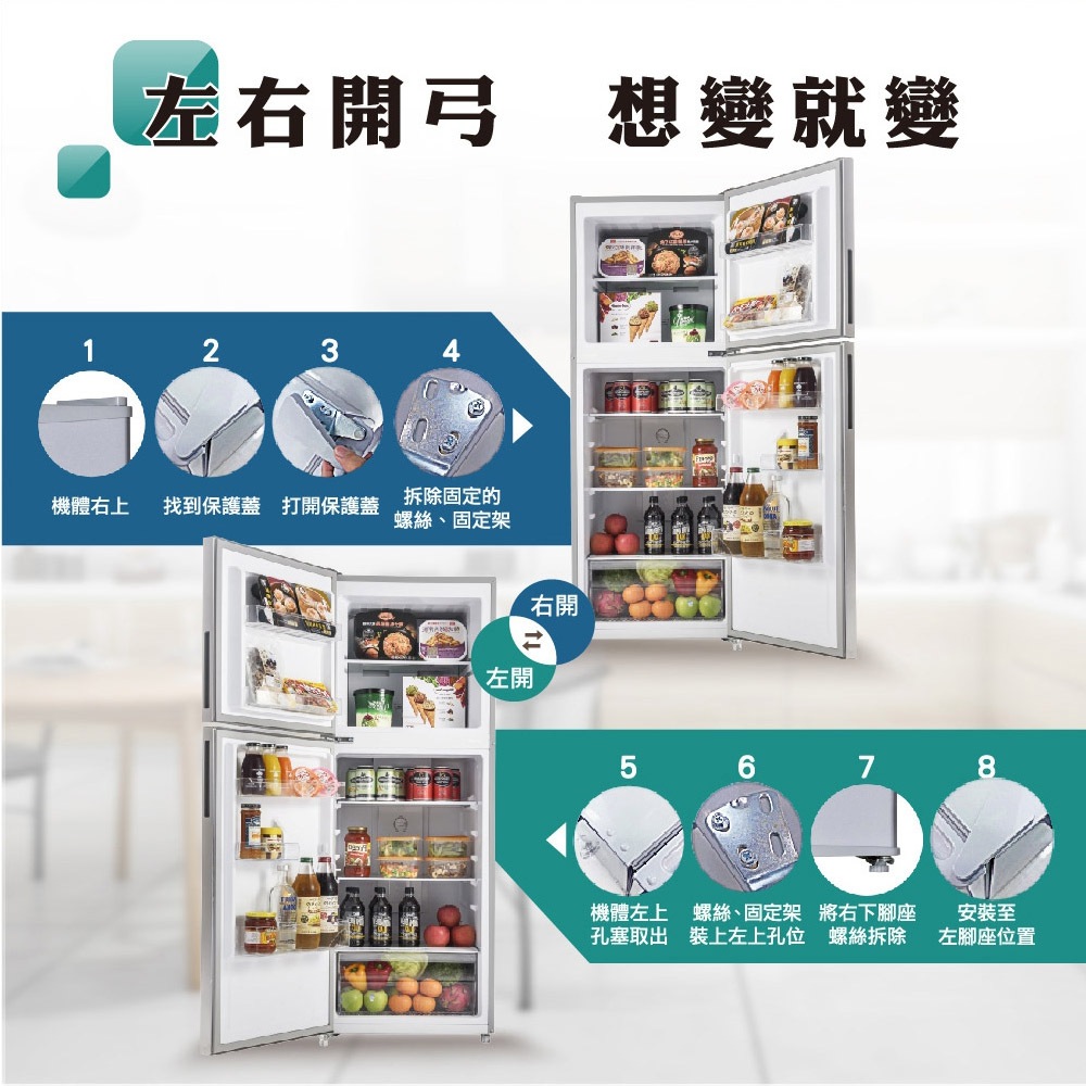 HERAN 禾聯 201L 一級變頻 窄身雙門電冰箱 HRE-B2061V, , large