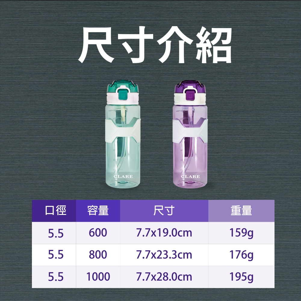 CLARE 可蕾爾 彈蓋隨形吸管壺兒童水壺直飲水壺運動水壺 絲蘭綠600CC-Leidea樂德兒, , large