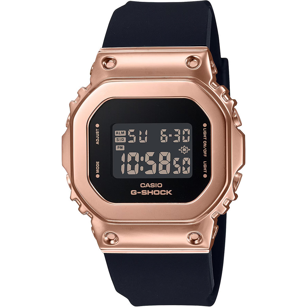 CASIO 卡西歐 G-SHOCK 經典5600系列金屬色手錶-玫瑰金 GM-S5600PG-1, , large