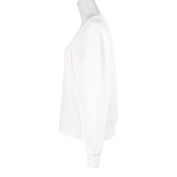 Asics Shirts 女 長袖 上衣 休閒 棉質 舒適 經典 百搭 米白 [2032C074-101], , large