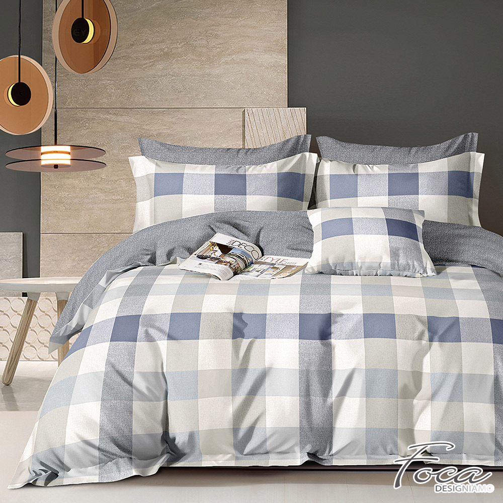 【FOCA買一送一+三防枕x2】100%精梳純棉舖棉兩用被床包組(單/雙/加/特), , large