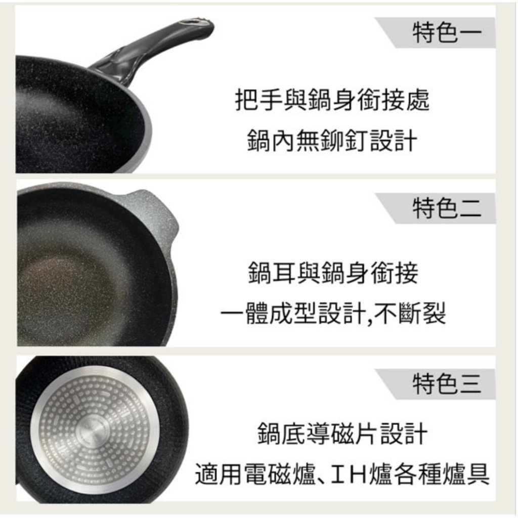 PERFECT 理想牌 韓國石墨烯IH不沾炒鍋炒鍋IH 附蓋28cm-Leidea樂德兒, , large