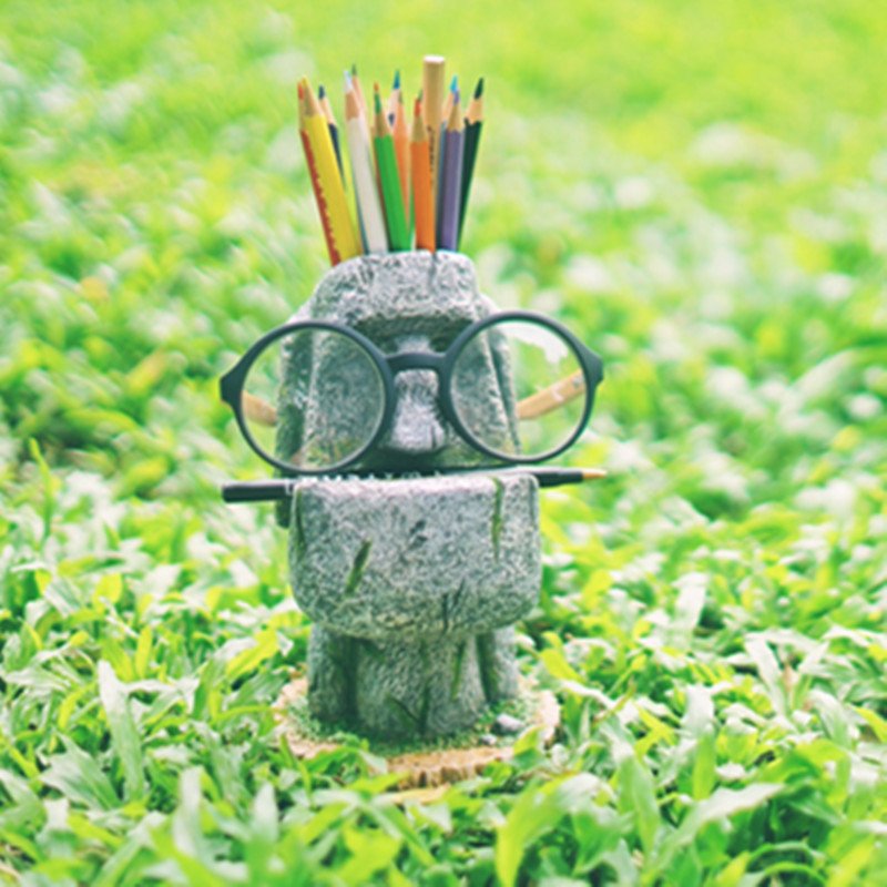 摩艾筆筒 筆筒 筆桶 桌上收納 文具收納 文具收納盒 桌面收納盒 辦公室筆桶 多功能筆筒, , large