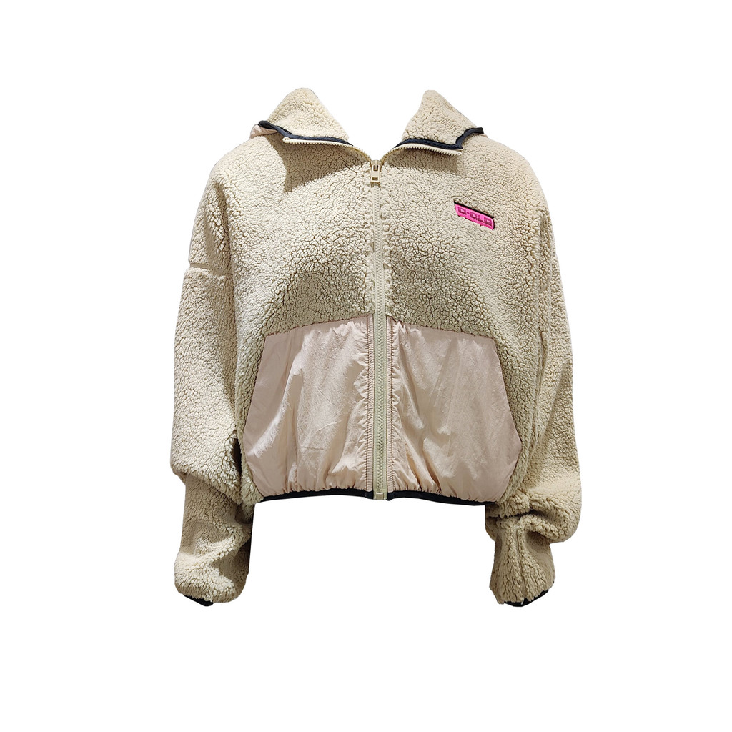 PINKO米色短毛跳線領外套, , large