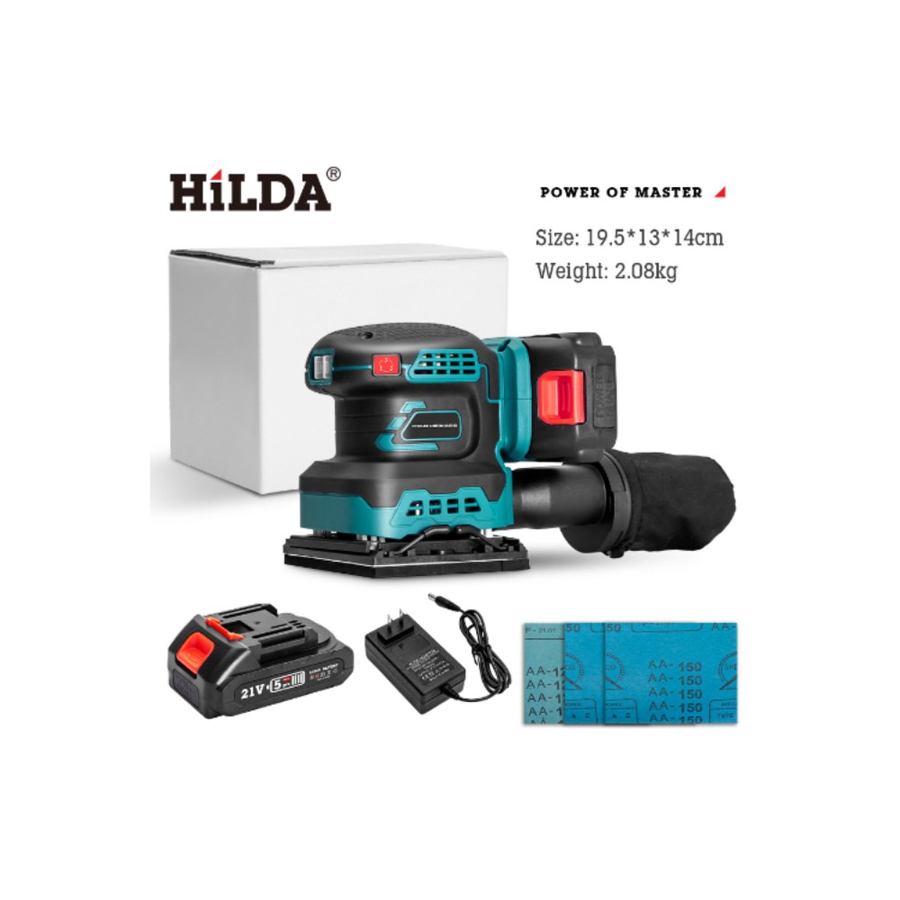 【HILDA】希爾達電動工具 21V 雙電 無刷砂紙機 HL21-SD2, , large