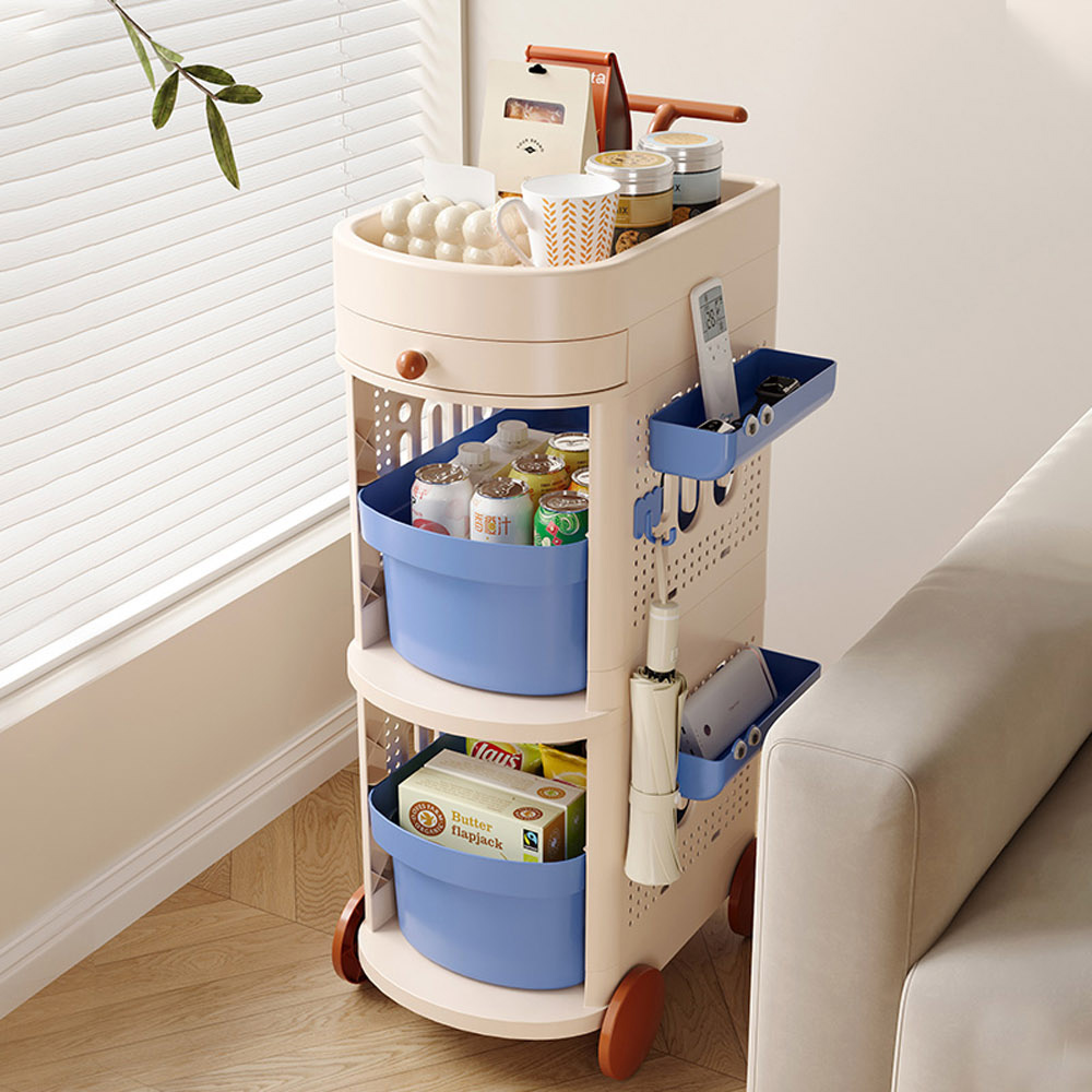 【AOTTO】三層洞洞板抽屜式收納置物架(AS-216)