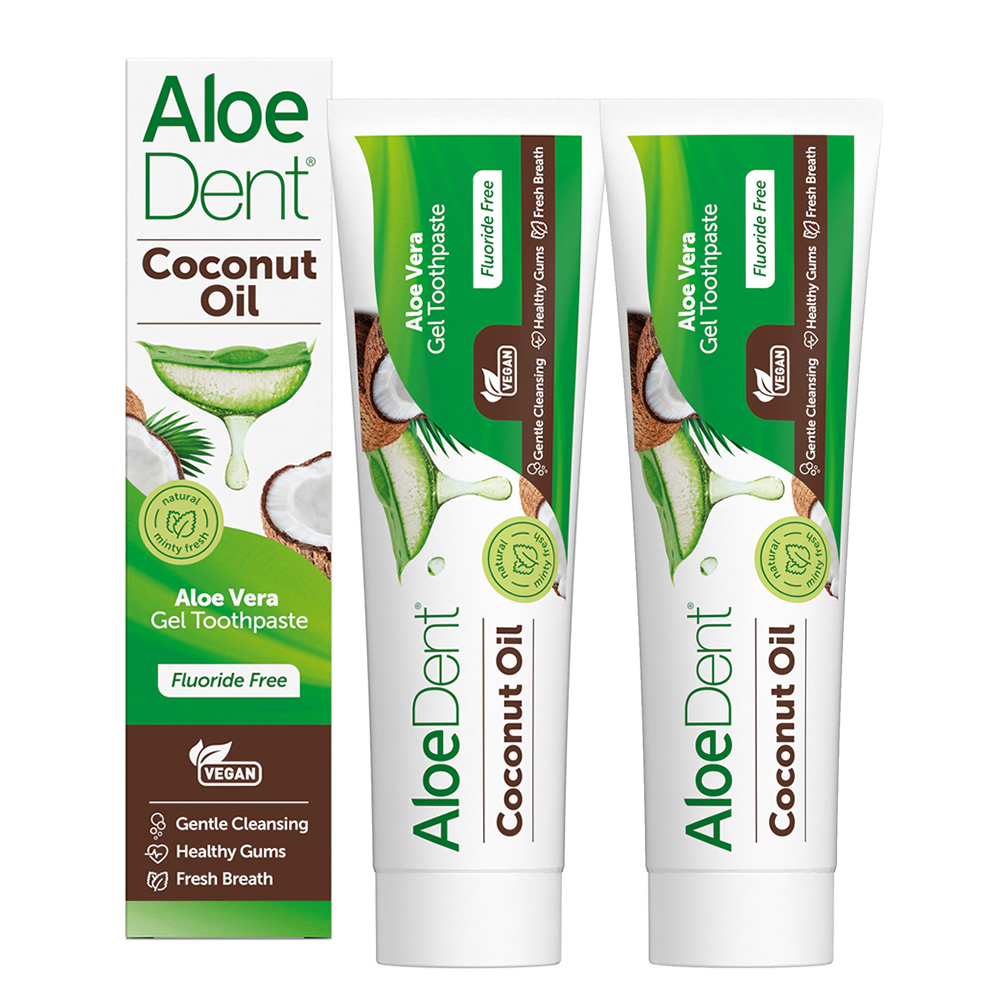 英國Aloe Dent-椰油防護牙膏(無氟 100ml x 2入), , large