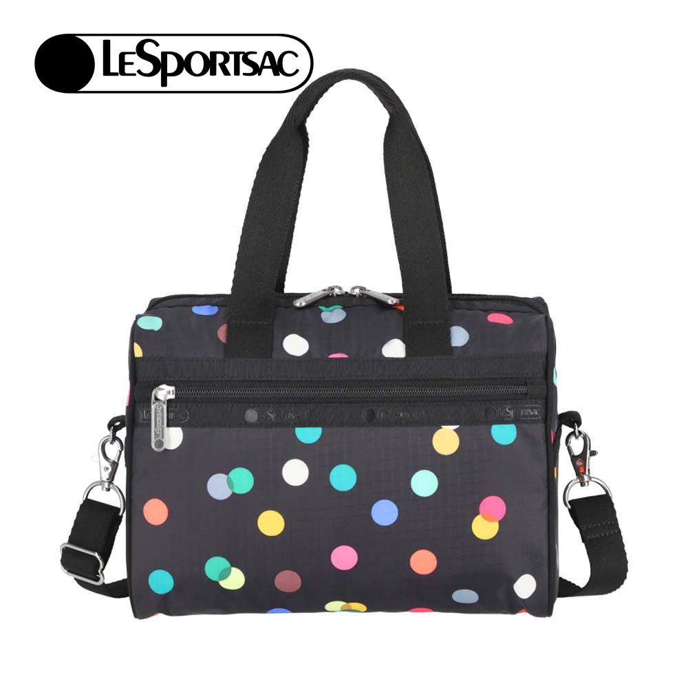 LeSportsac Everyday Sm Satchel 旅行包 日常兩用包/ 漂浮氣球 黑色, , large