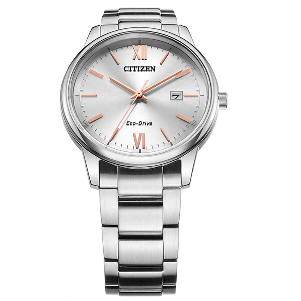 CITIZEN 星辰 光動能簡約手錶-銀/40mm BM6978-77A, , large