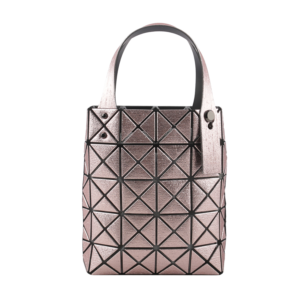 ISSEY MIYAKE BAO BAO 5X4 立體金屬色迷你方盒手提包/玫瑰粉, , large