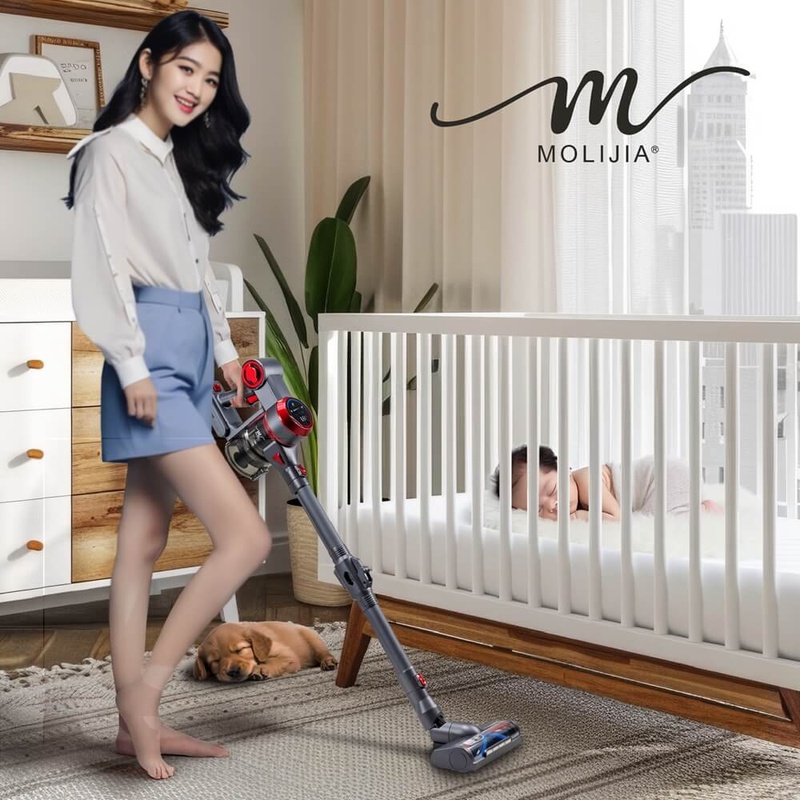 【MOLIJIA 魔力家】M181 自動AI感測手持式無線吸塵器-灰耀紅, , large