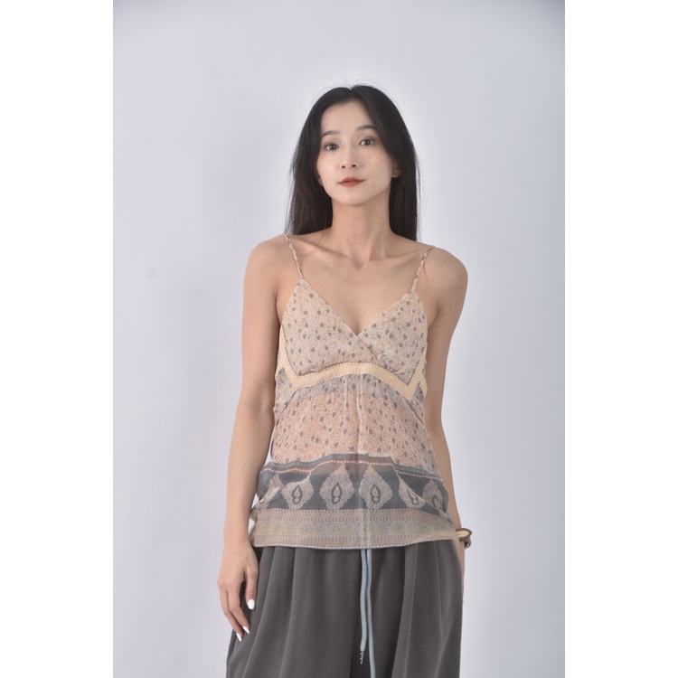 (S) see by chloe無袖黃色綁帶上衣二手衣, , large