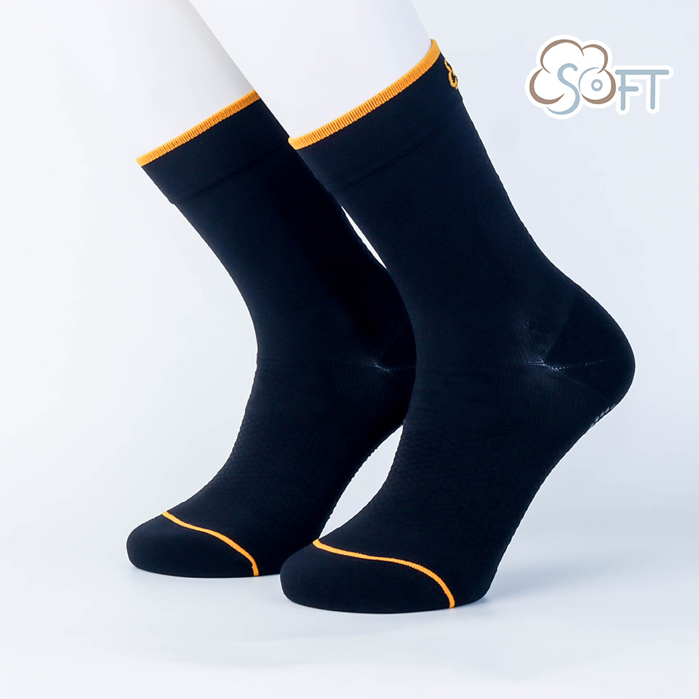 【SOFT】Light Compression socks-Orange Black Sunset (26-31cm), , large