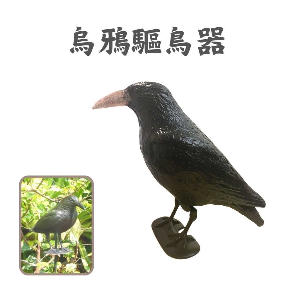 GS MALL 台灣製造 烏鴉造型驅鳥器 鳥類驅趕器 驅鳥器 防鳥裝置 烏鴉造型驅鳥 烏鴉驅鳥 造型驅鳥 烏鴉, , large