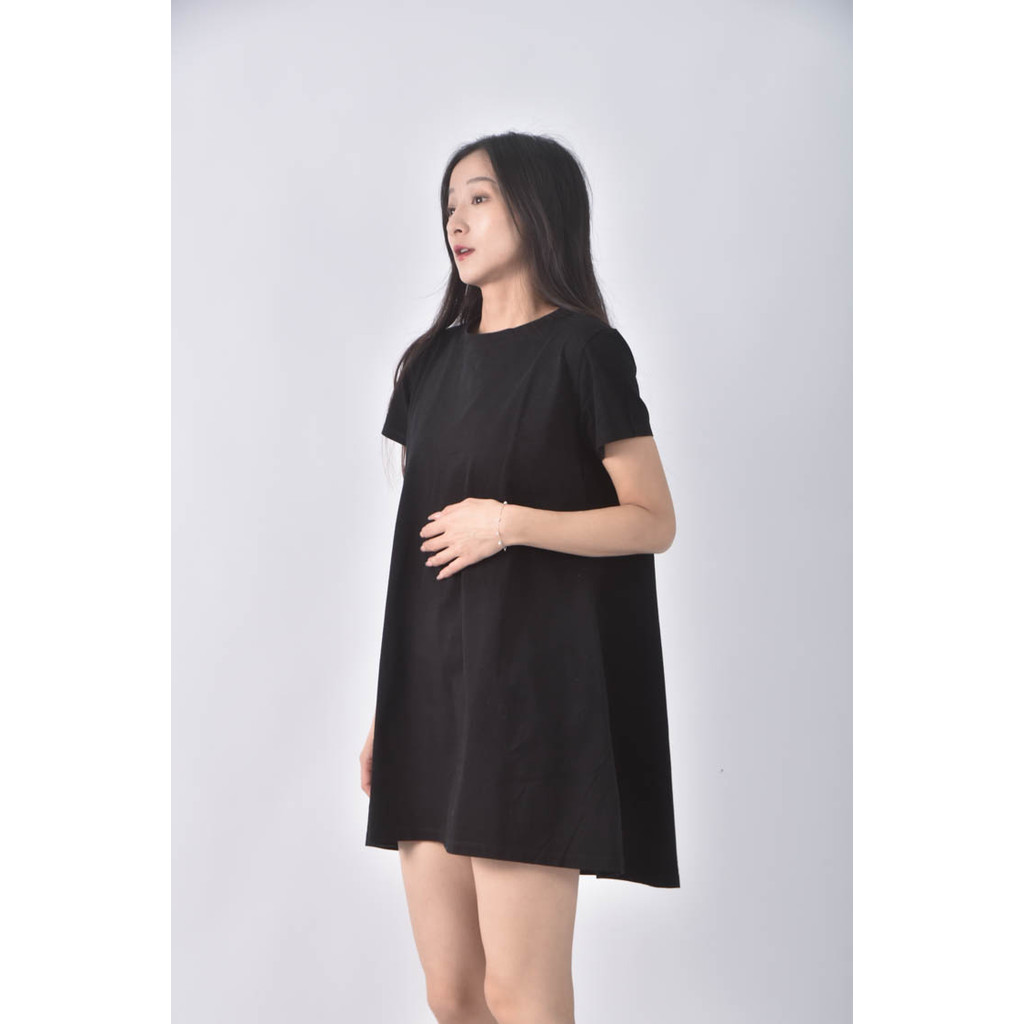 (M) uniqlo棉質純棉黑色洋裝二手衣, , large