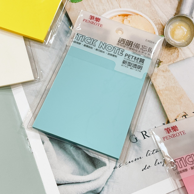 Transparent Memo Notes &ndash; Blue, , large