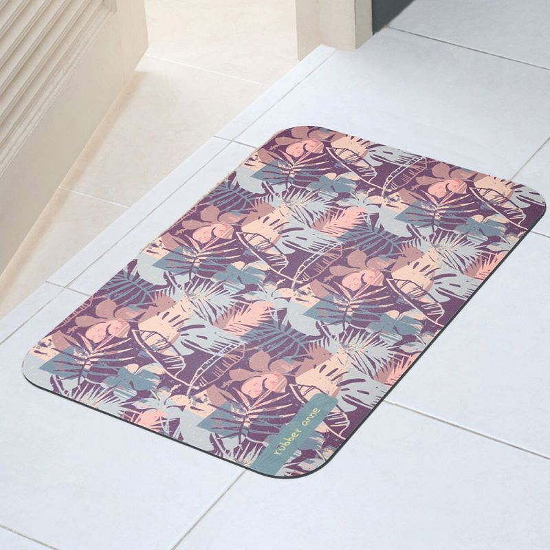 【Monster】 Soft Diatomaceous Earth Absorbent Mat – Verdant Garden (60x40cm) – Spring Haze, , large