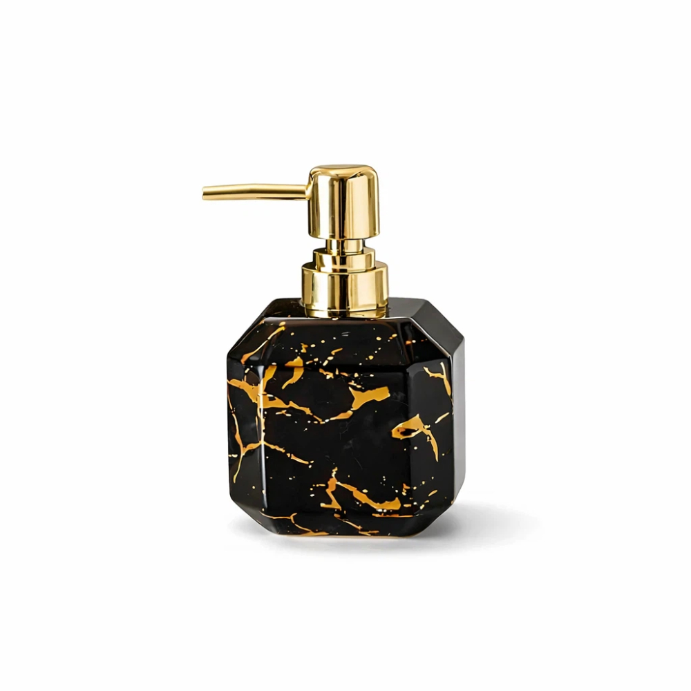 【A&R】御石鎏金陶瓷洗護按壓瓶 380ML - 曜石黑, 曜石黑, large