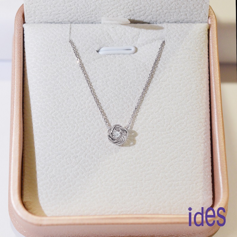 [ides愛蒂思] 成年禮 生日禮 日系輕珠寶OL系列設計款14K金鑽石項鍊鎖骨鍊/花圈, , large