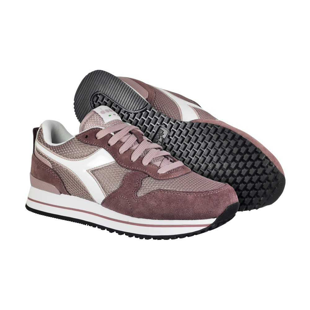 DIADORA迪亞多那 義大利進口 復古休閒女鞋 女運動鞋 女鞋 OLYMPIA 透氣 緩震 輕量 耐磨 防滑 粉紫, , large