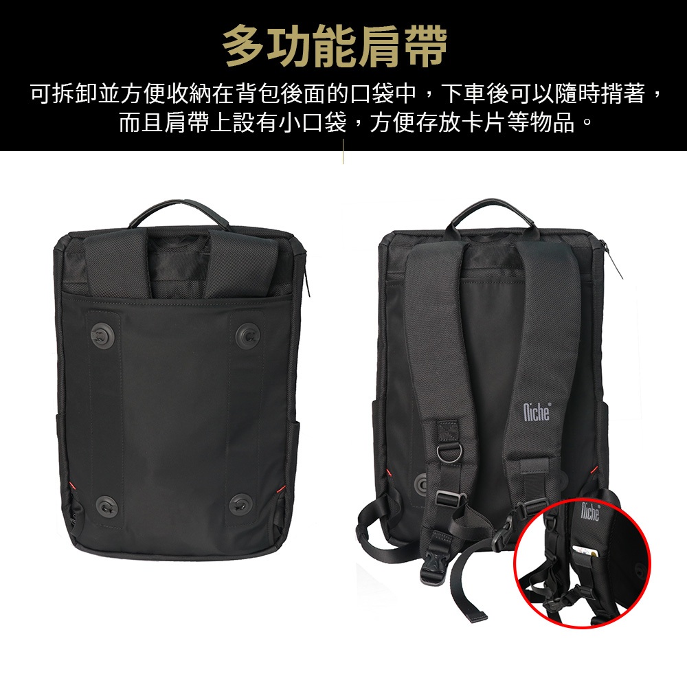 【Niche 樂奇】 重機頭盔油箱後背包 騎士筆電背包 NDF-2, , large