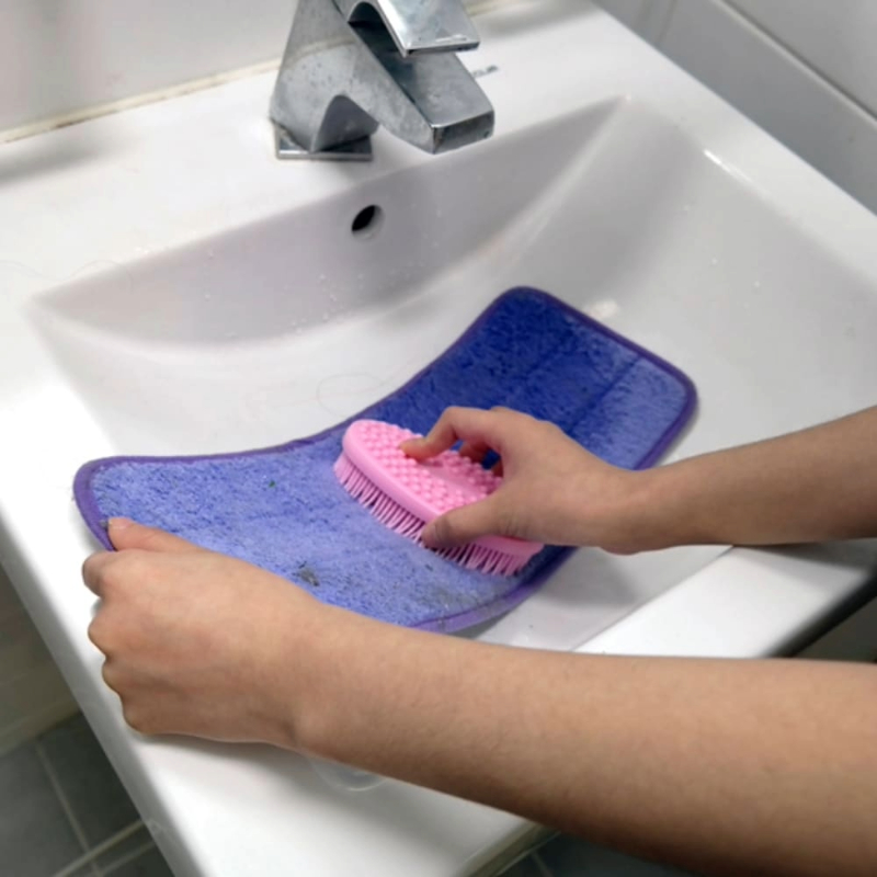 【THE LOEL】Catchmop Magic Deluxe Mop Cleaning Set (5-Pack: 1 Mop Handle + 1 Mop Cloth + 1 Sponge Cloth + 1 Kitchen Cloth + 1 Glass Cleaner + 1 Silicone Brush) / Easily removes dust, hair, pet hair, etc. / Suitable for any floor type, , large