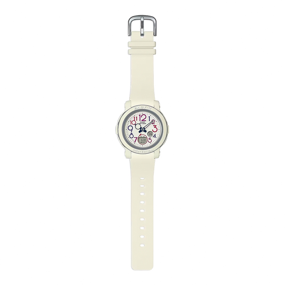 CASIO 卡西歐 BABY-G 復古電話設計女錶-象牙白 BGA-290PA-7A, , large