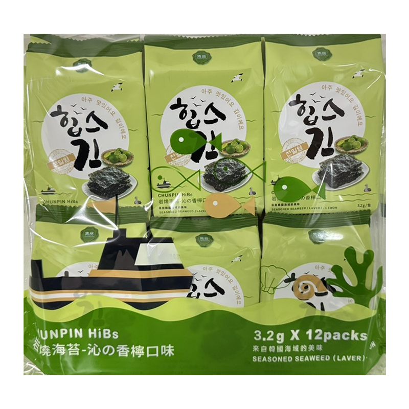 Chunpin slices Seasoned Seaweed-LEMON, , large