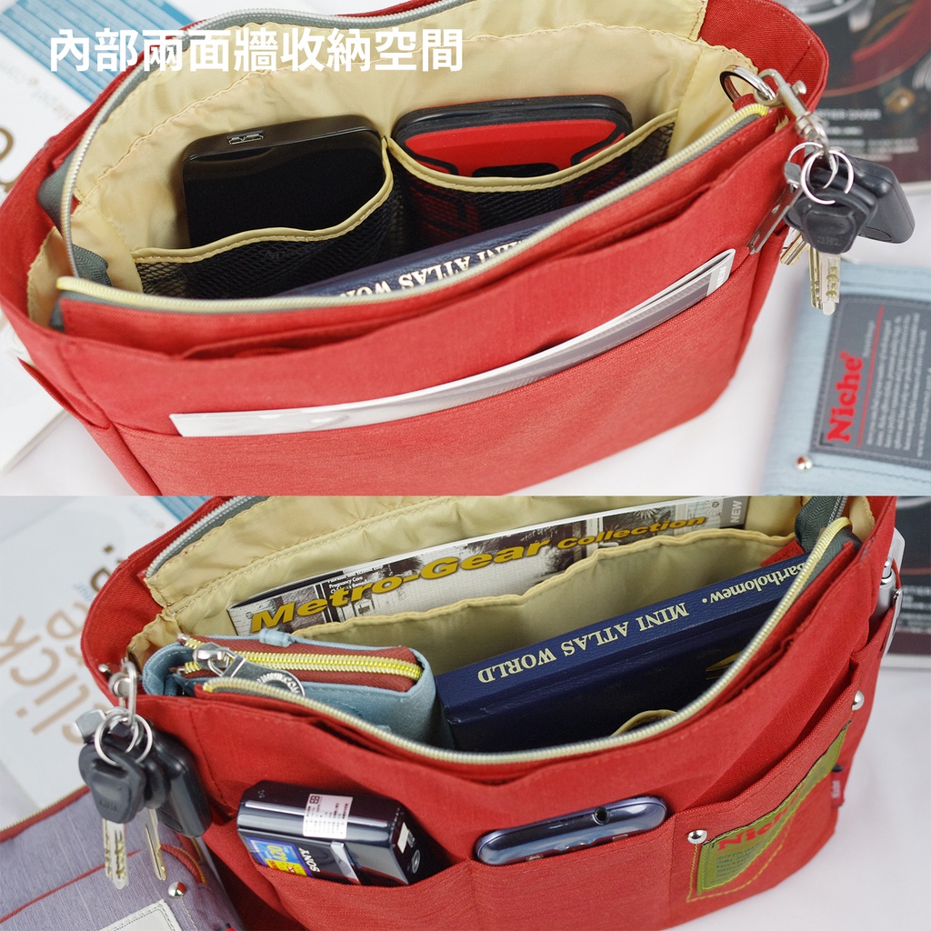 【Niche 樂奇】輕盈手提包 拉鍊手提袋 多隔層收納包 包中包 購物袋  NCL-5313, , large