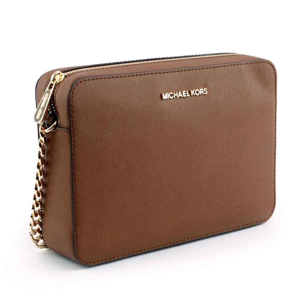 Michael Kors 金字logo方形鏈帶斜背包/焦糖, , large