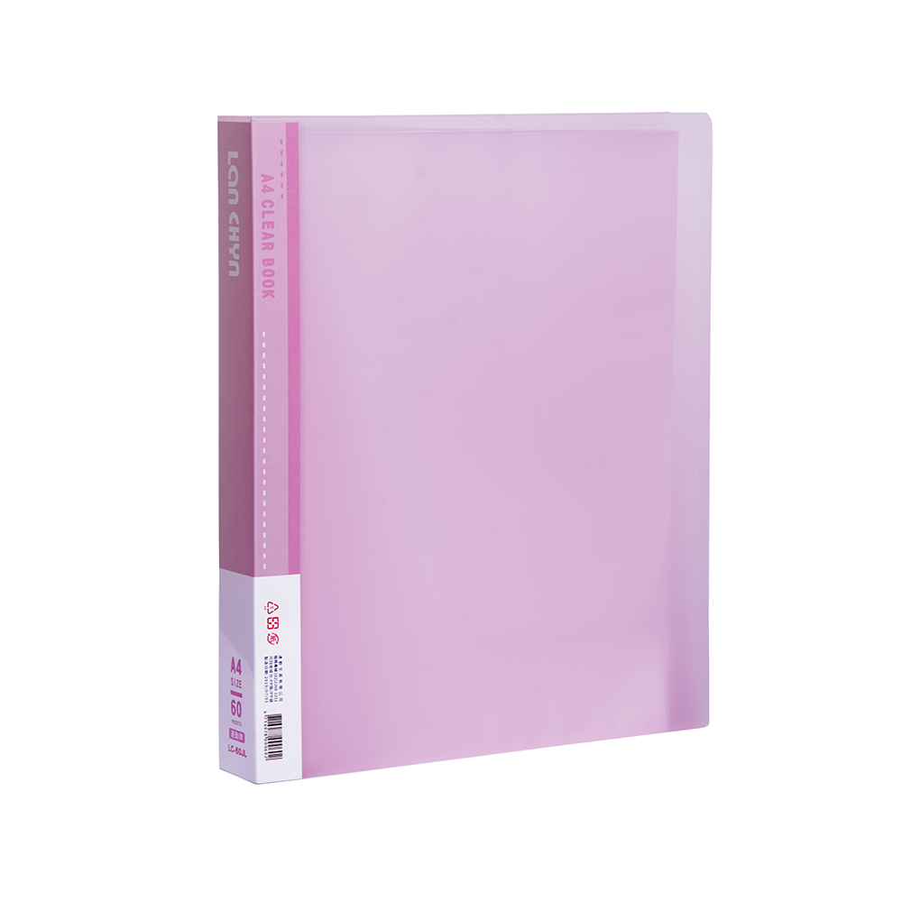 【連勤】PP 60入資料簿(果凍色系) 12本/箱 LC-60JL-多款可選, , large