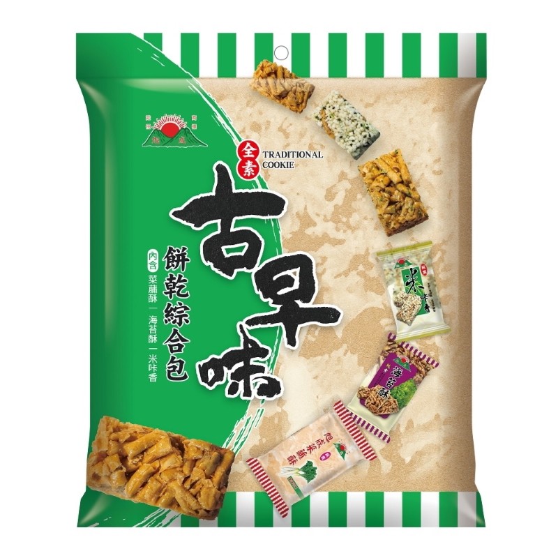 [泓俐](有效20251218)限時搶購!!旭成古早味餅乾綜合包255g(6入組), , large