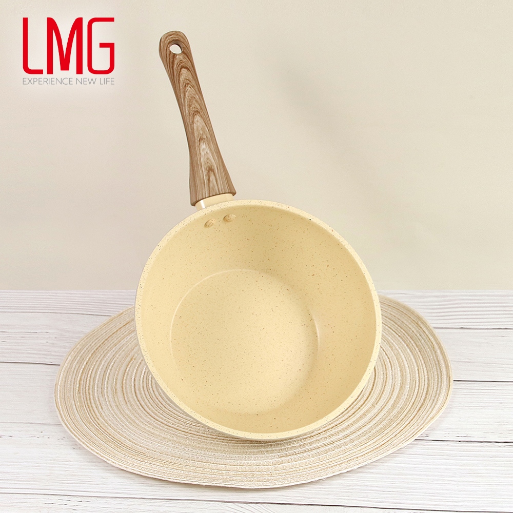 【LMG】香草系列日式不沾炒鍋20cm無鍋蓋 適用各種爐具, , large