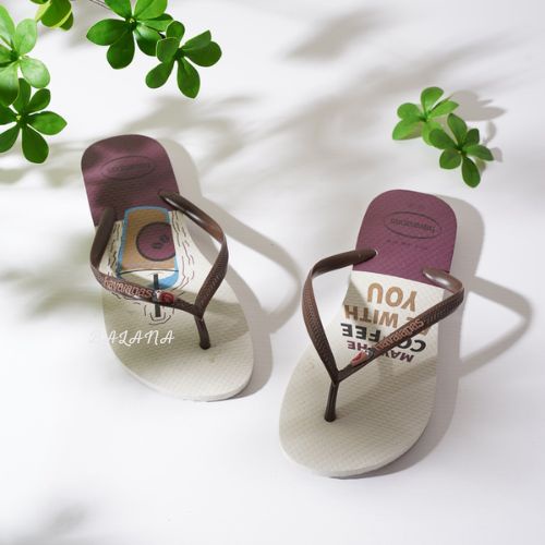 [巴拉娜巴西人字拖專賣店]中壢實體店面 Havaianas 哈瓦仕 夾腳拖/人字拖鞋 SLIM COOL 沙灘 海邊 黃橘色/白咖色, , large