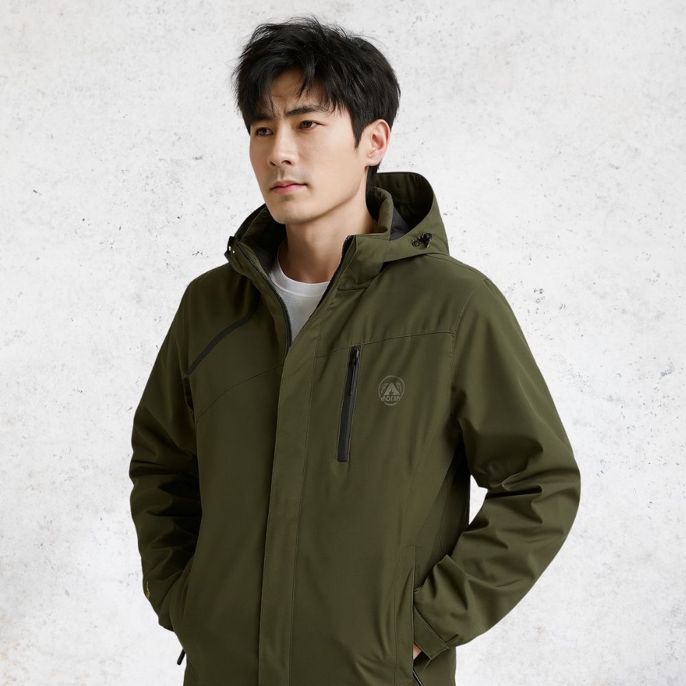 【億子洪】防水防風登山外套  一般款-綠4XL【1899】, , large