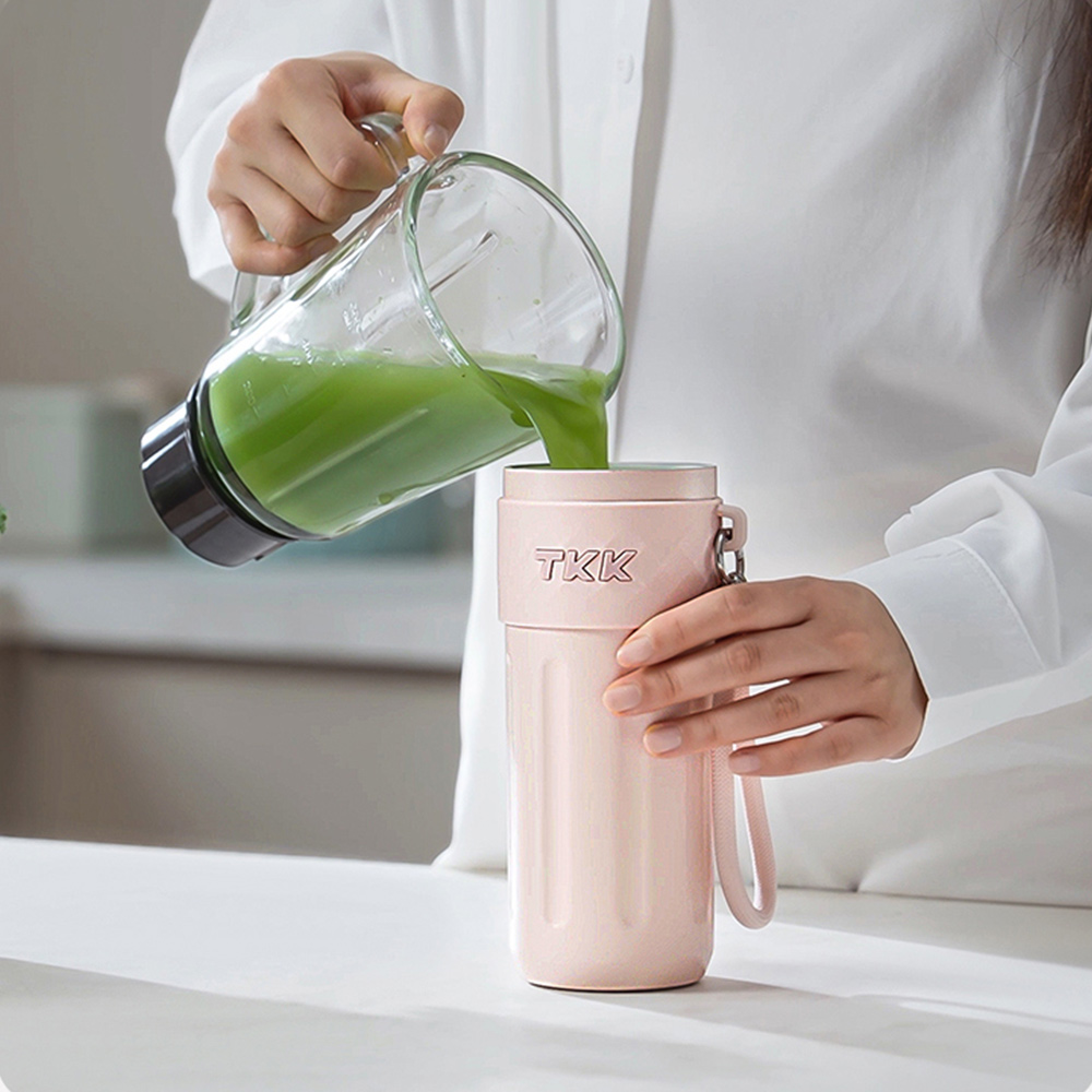 【TKK】律動吸管杯 316不鏽鋼x陶瓷噴塗 保溫杯 運動水壺500ML(附手提繩)-風信紫, 風信紫, large