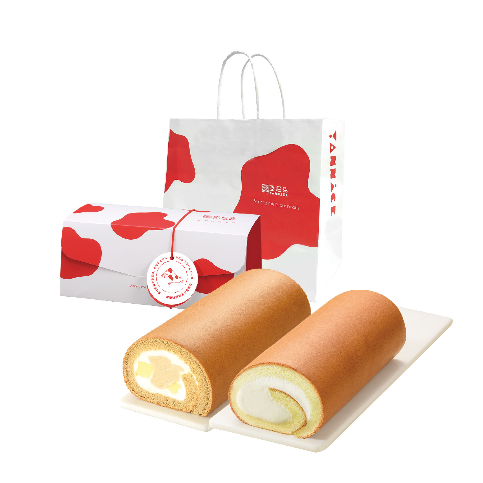 【Yannick 】Roll Cake Collection－Pudding Milk Tea & Yannick Cream (18CM / Roll *2), , large