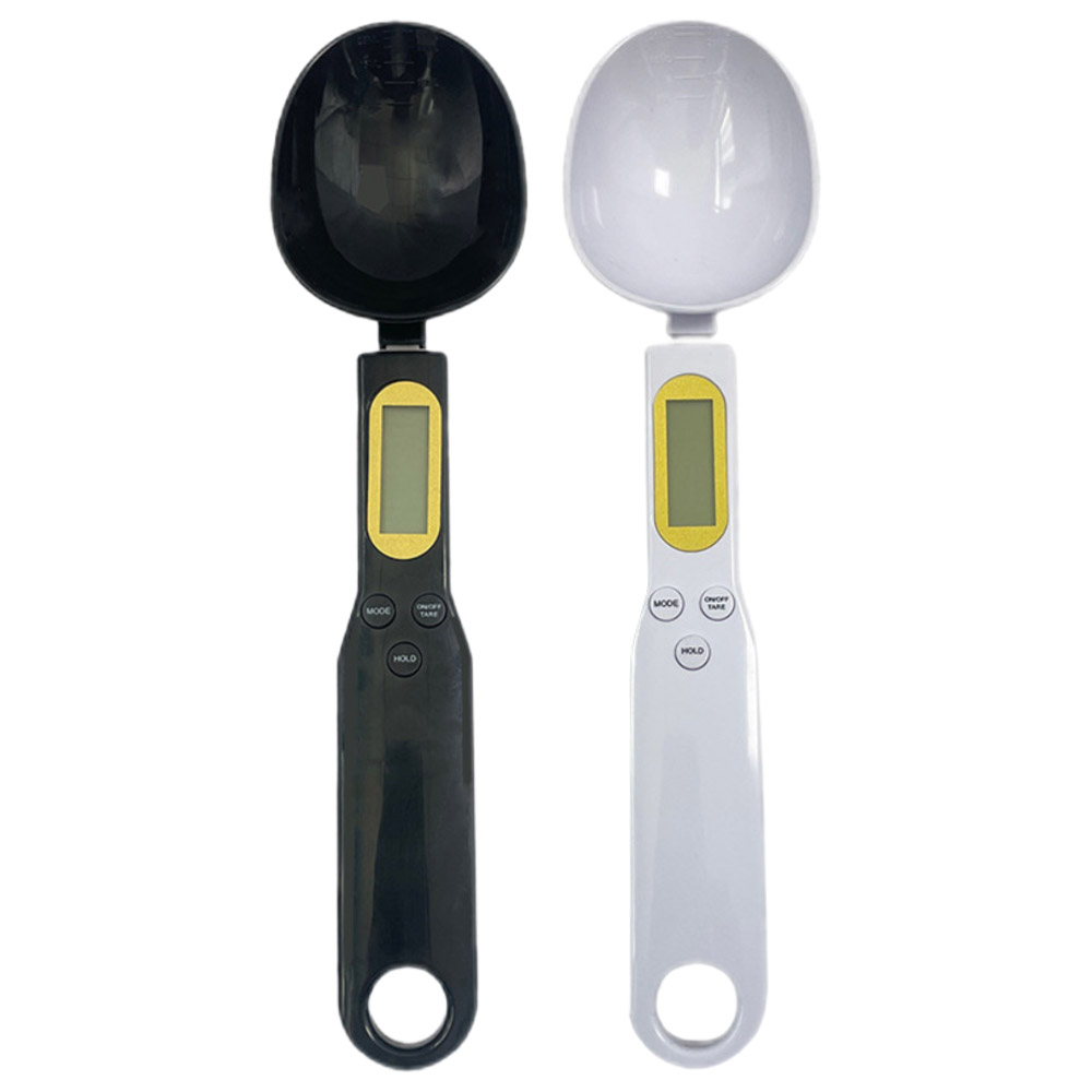Electronic measuring spoon - 500g medium size + 3V button battery - white, , large