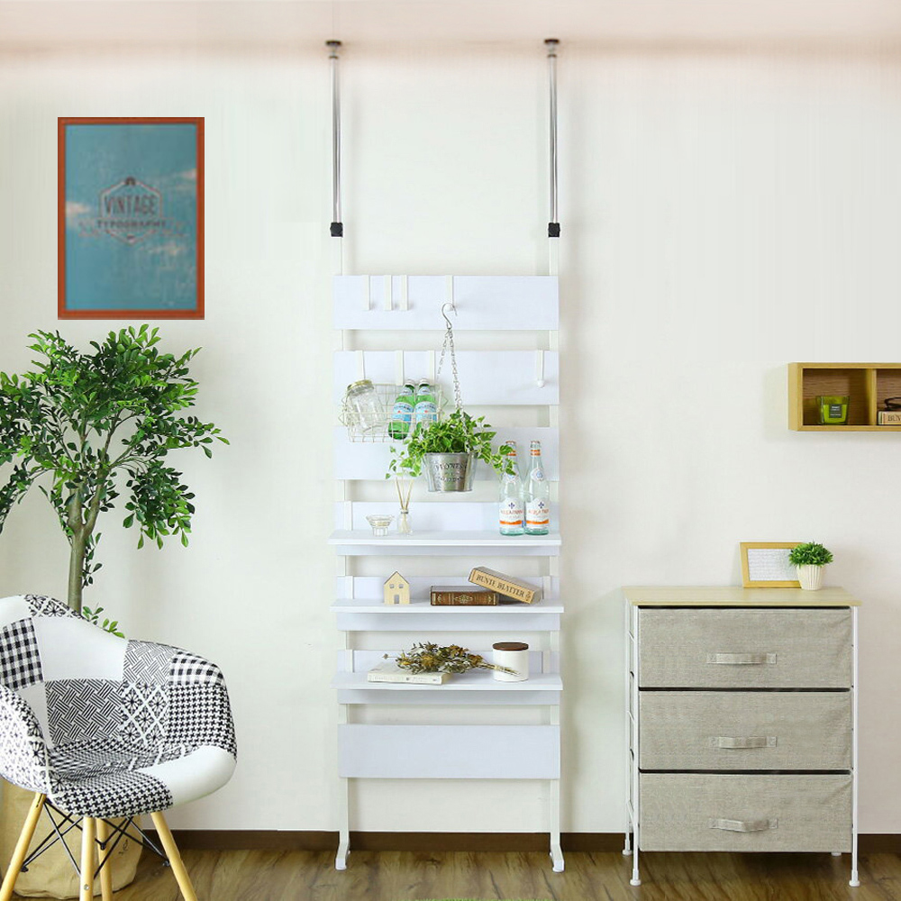 《C&B》頂天立地工業棧板風格寬度60cm壁面置物架/壁面架/台灣生產-淨白色, , large