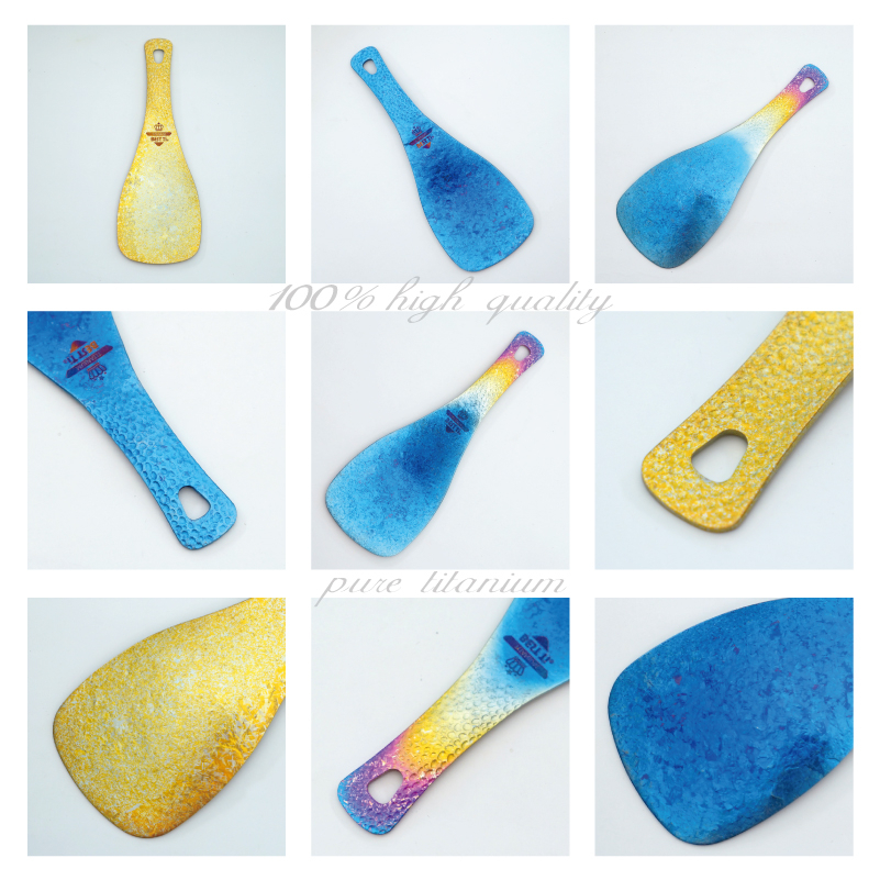 【純鈦冰晶飯勺 流沙金】飯匙 挖飯勺 拌飯匙 飯匙 環保餐具 露營餐具, , large