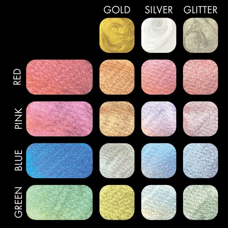 *需預訂 Kuretake 日本吳竹 ink-café 閃光素 20ML 綠色/藍色/紅色/粉紅色 (ECF063)粉紅, , large