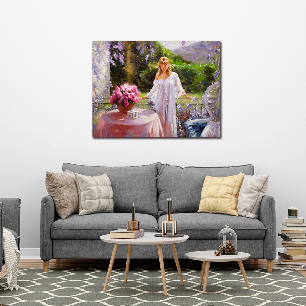 【御畫房】陽光花園 國家一級畫師手繪油畫60×80cm(VF-159), , large