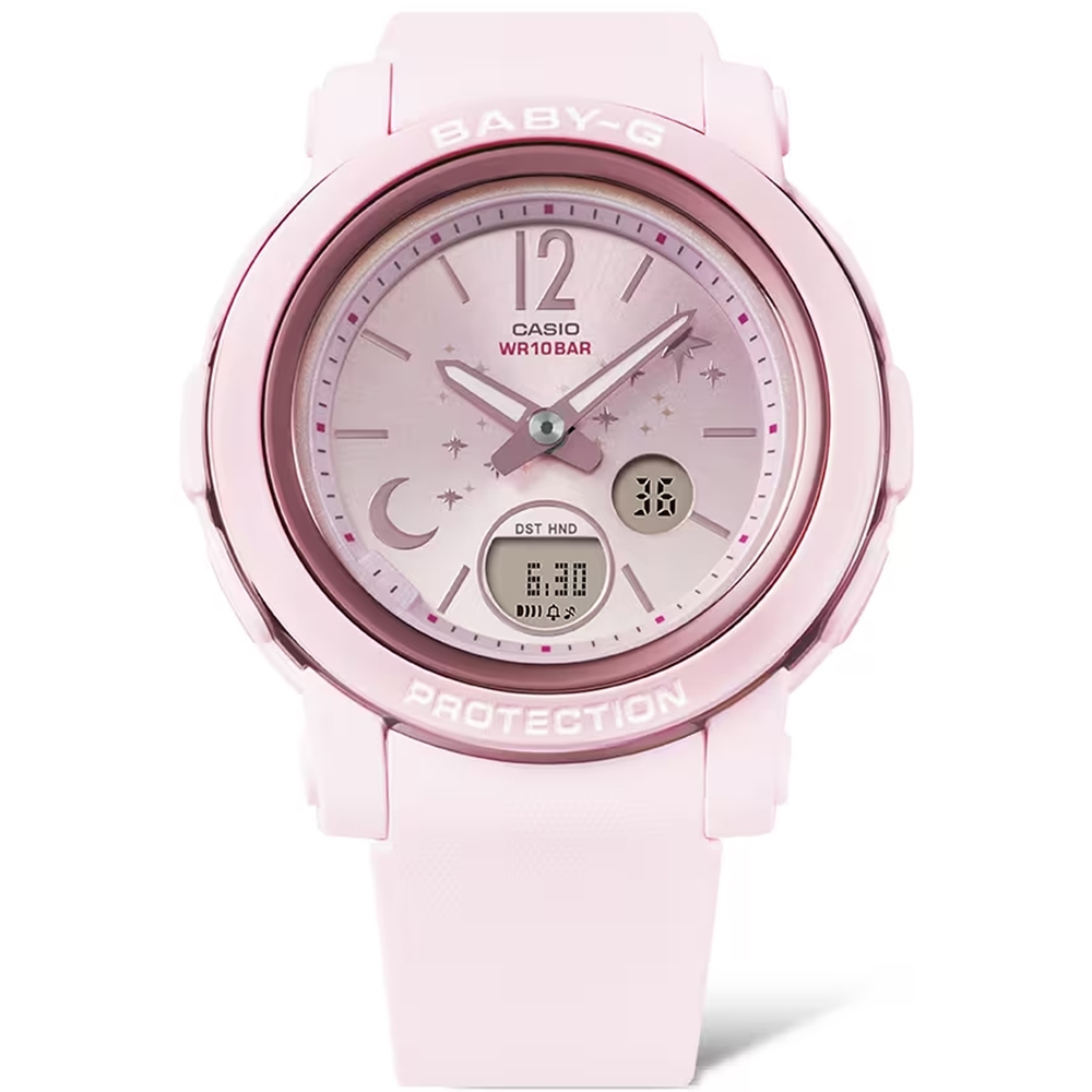 CASIO 卡西歐 BABY-G 星光系列女錶-浪漫粉色 BGA-290DS-4A, , large