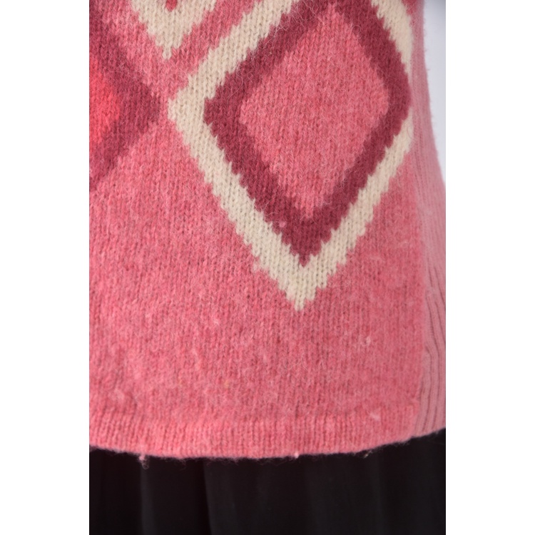 (S) bien質感V領粉色長袖上衣二手衣, , large