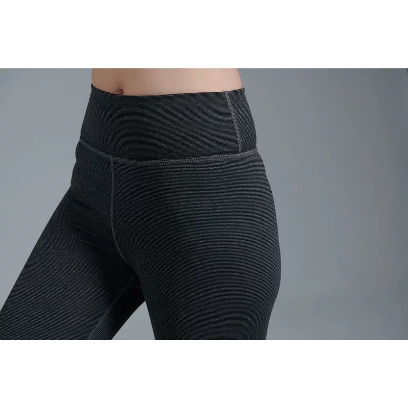 YOGA FLOW Lala Pants - 長版修身踩腳褲 - 深灰紋 Dark Crey, , large