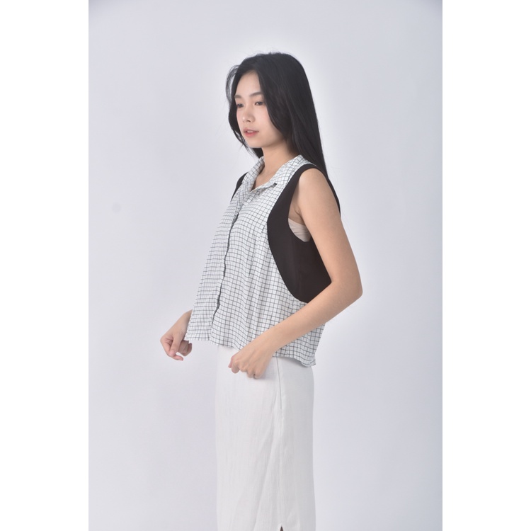 (S) vero moda質感背心黑色上衣二手衣, , large